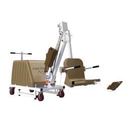 White Powder Coat with Tan Seat Mighty Voyager Portable Pool Lift
