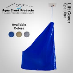 Elite Blue Solar Premium Spa Lift Cover, F-450SLECS-B-HE