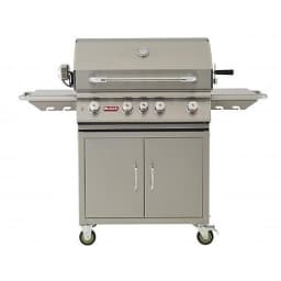 Angus 30" 4-Burner Stainless Steel Natural Gas Grill Cart with Lights