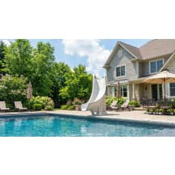 Bad Axe X7 Swimming Pool Slide, Right Turn, Blue Quartz
