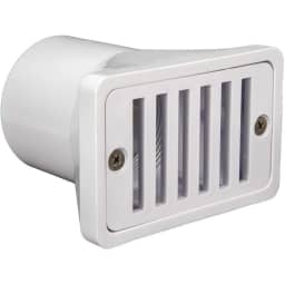Gutter Drain with Grate, 2" x 4", White