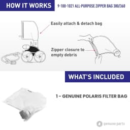Genuine OEM All-Purpose Filter Bag (380/360)  Zipper Closure