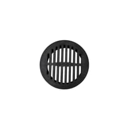 6" Black Plastic Round Grate, Connects To 6" Spee-D Basin, Pipes, And Fittings