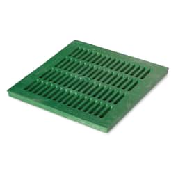 1812, 18" Green Plastic Square Catch Basin Drain Grate