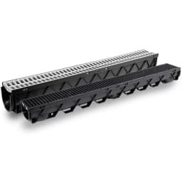 5" Deep Black Leaf Guard For Channel Drain