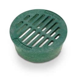 4" Green Plastic Round Flat Drain Grate