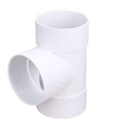 NDS 8 in. PVC Sewer & Drain Tee, Hub x Hub x Hub — 8P01