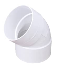 NDS 8 in. PVC Sewer & Drain 45° Elbow, Hub x Hub — 8P03