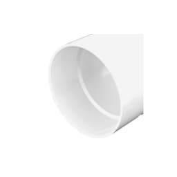 4" White Hub x Hub PVC S&D 90 Degree Long-Turn Elbow