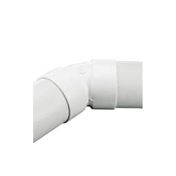 3" White Hub x Hub PVC S&D 45 Degree Elbow