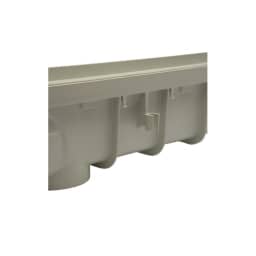 864, 5" x 5.5" x 39-3/8" Light Gray Plastic Pro Series Deep Profile Channel Drain Kit