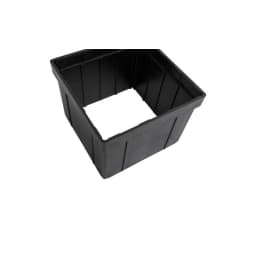 916, 6" Black Riser for 9" Square Catch Basin Drain and Low-Profile Adapter Drain