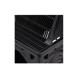 12" Black Plastic Square Downspout Defender Catch Basin Drain Grate