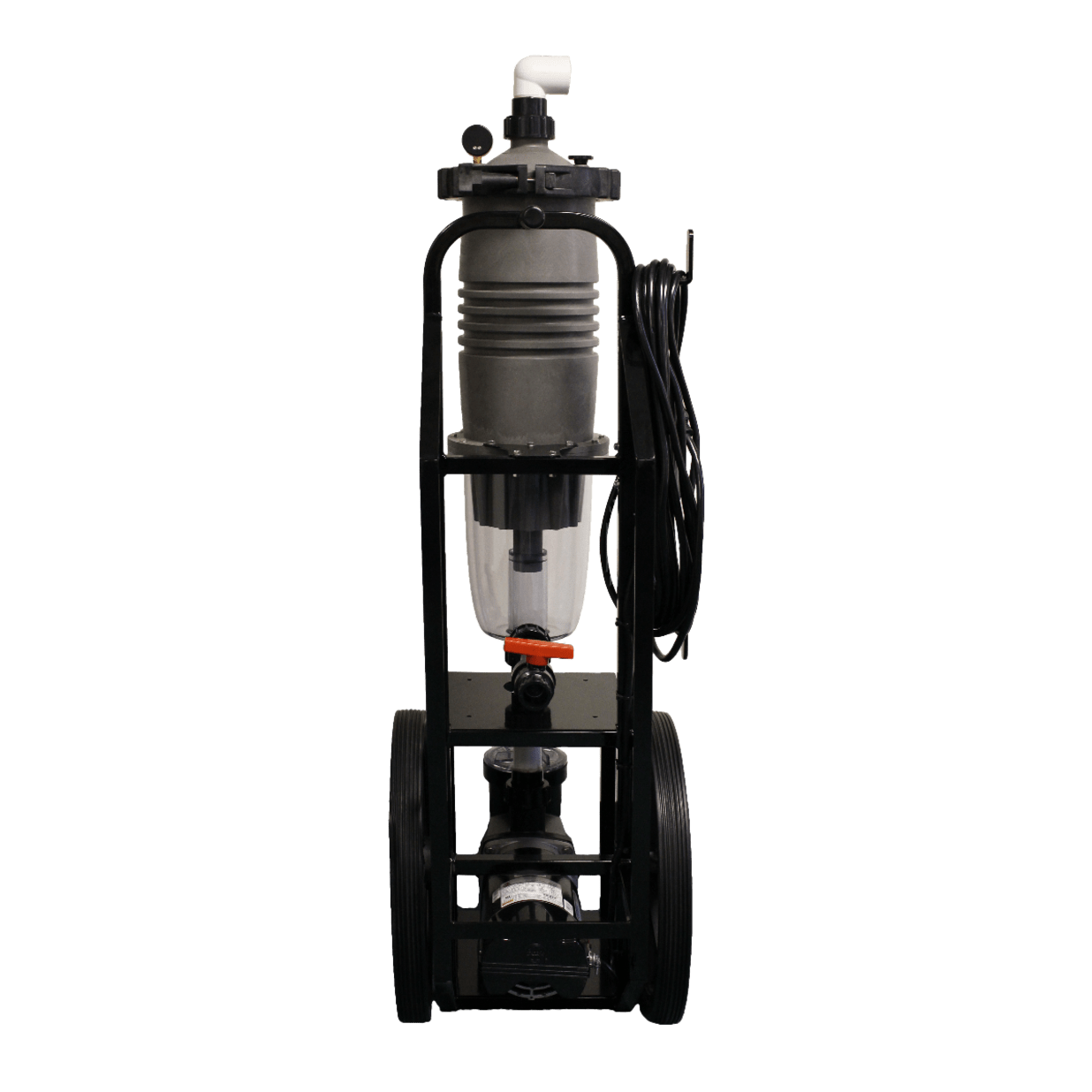 Portable Ultra-Vac Cart with 3/4 HP Pump, 75 sqft Filter with Multicyclone 12 Ultra