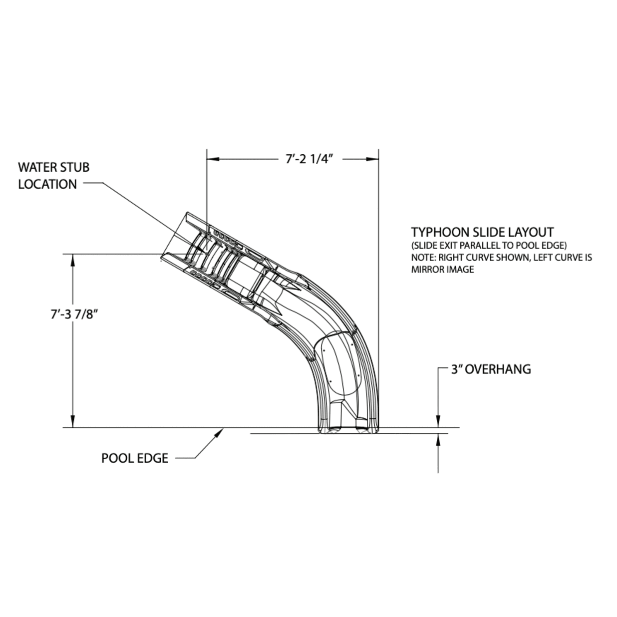 Typhoon Complete Slide, Left Turn - Sandstone