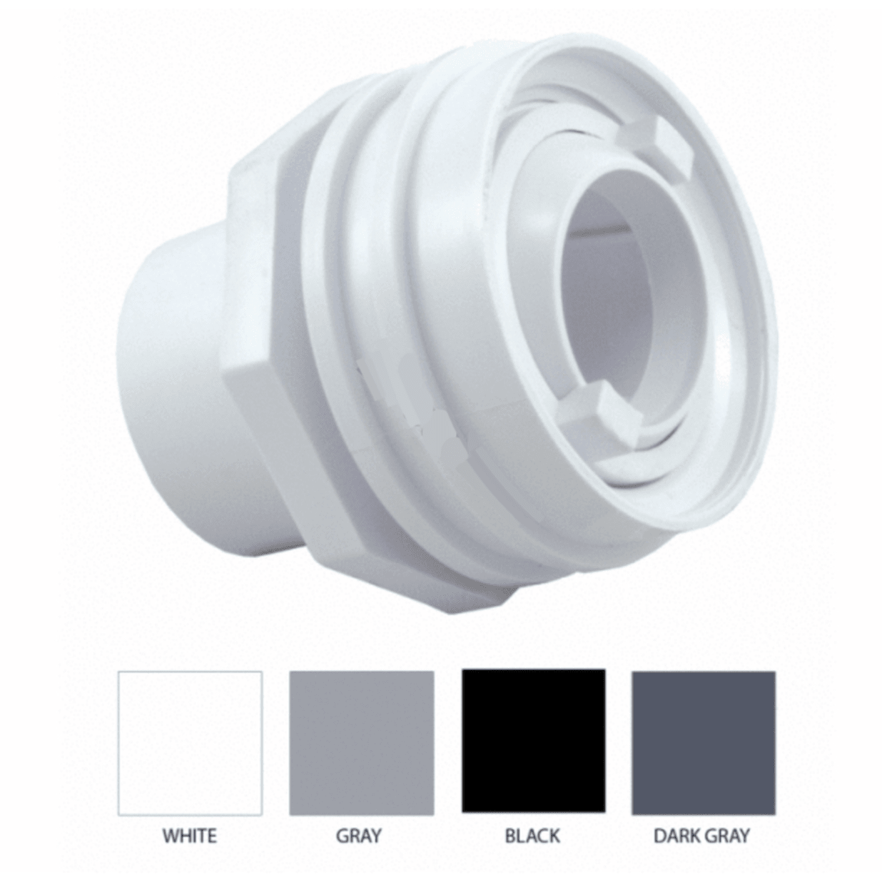 1-1/2" PVC Flush Mount White Return Fitting
