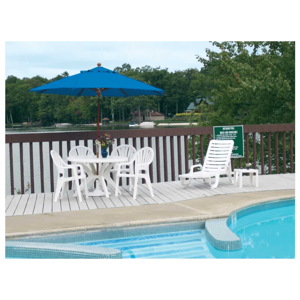 Pack of 18 - Bahia Stacking Chaise Lounge Chair, White