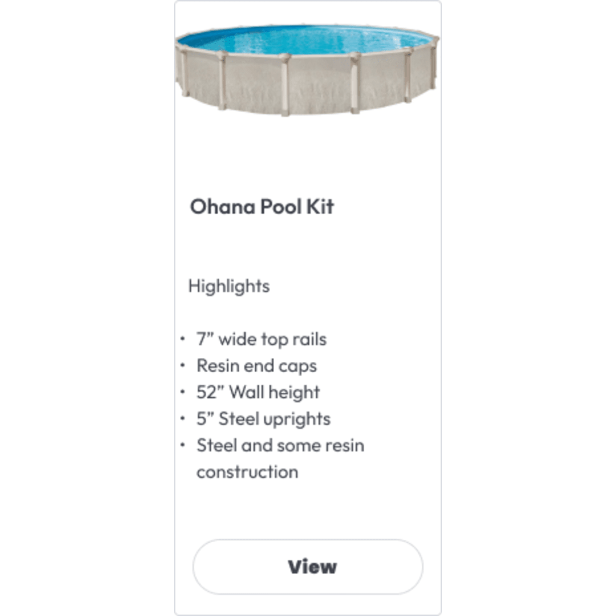 Regency LX 15'x26' Oval, 54" Deep Above Ground Pool