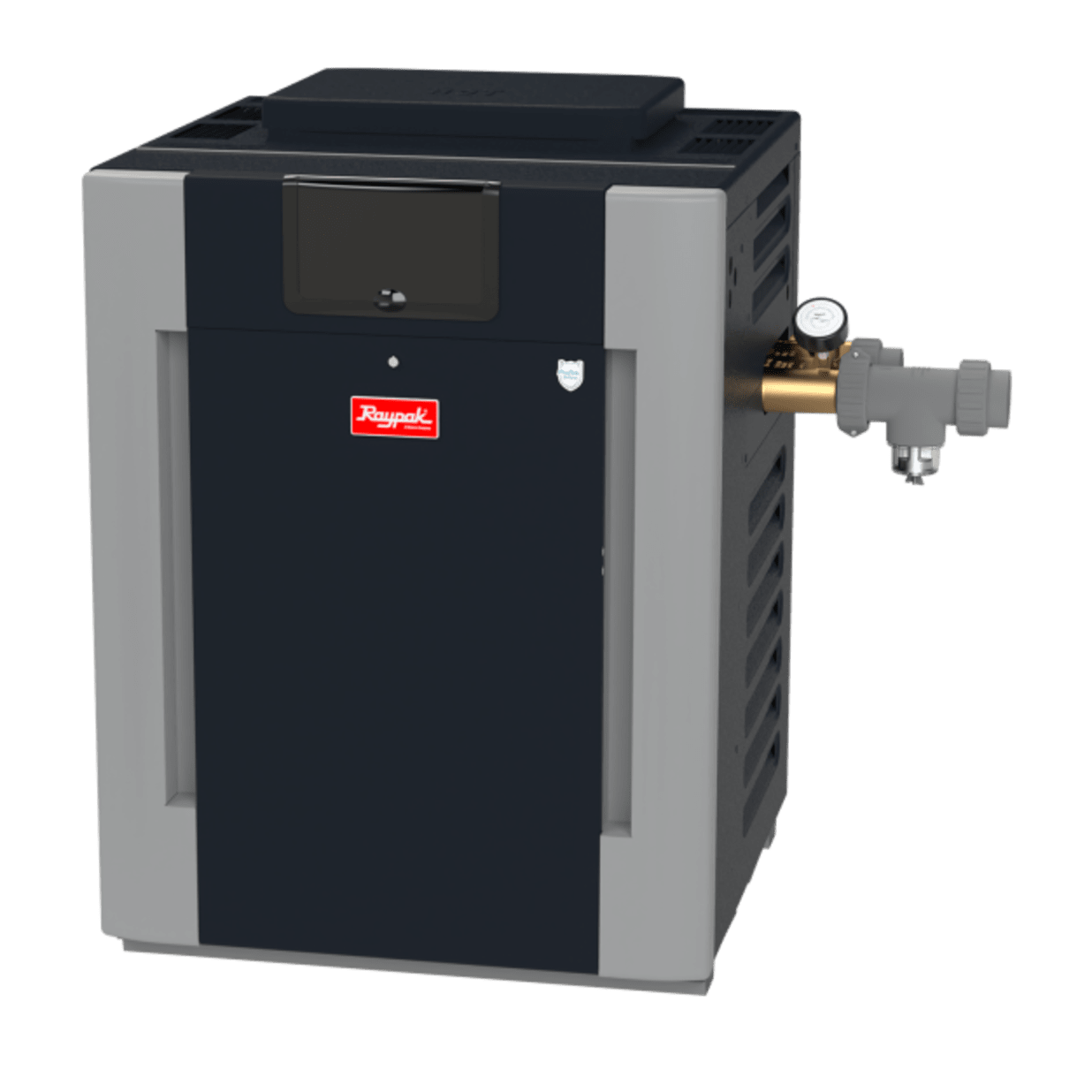 200K BTU, Natural Gas, ASME Commercial Swimming Pool Heater, Digital IID, Bronze Header, Copper Heat Exchanger, 0-2000 Ft. Elevation, B-R206A-EN-C