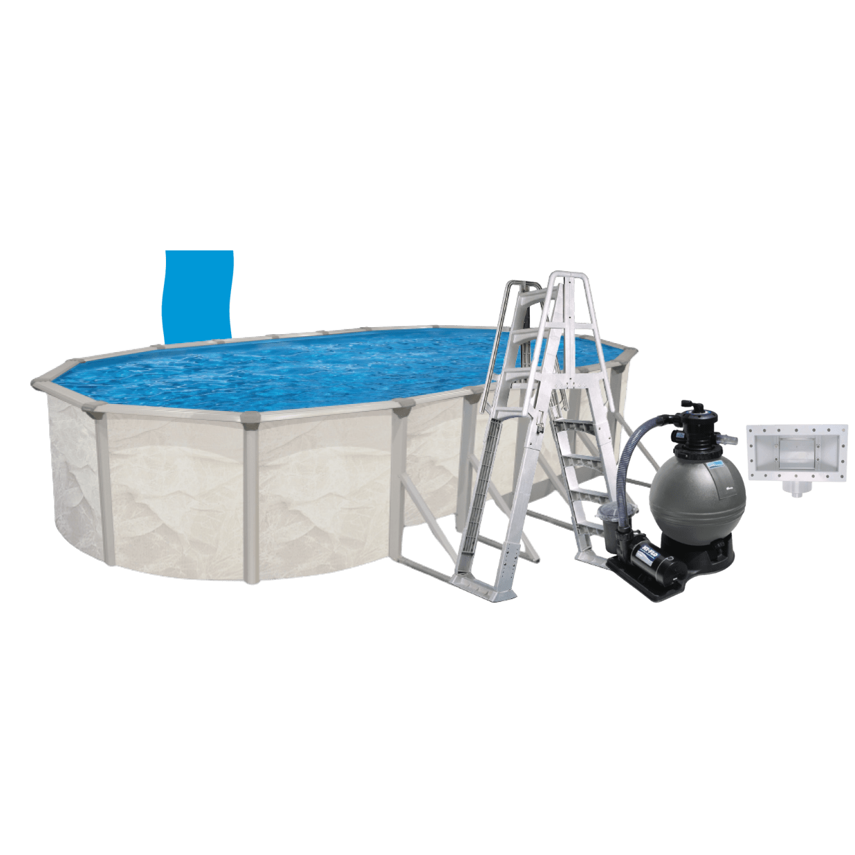 16'x32' Oval Essex Above Ground Pool Package, 52