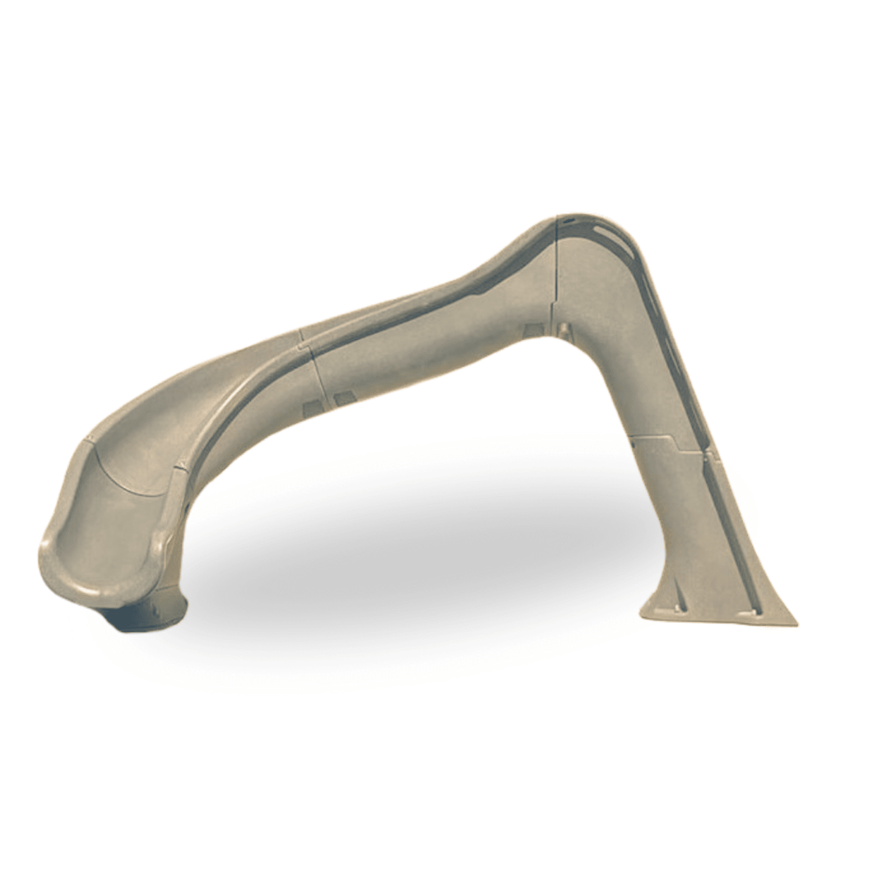 Side Winder Pool Slide, Sand - Left Turn