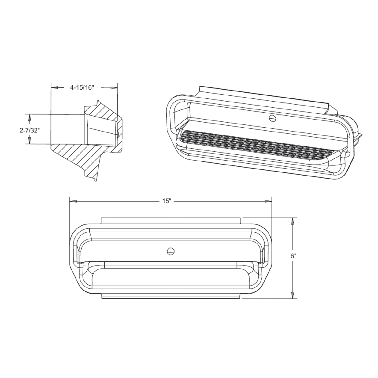 15" Light Gray Pool Wall Steps, Set of Three