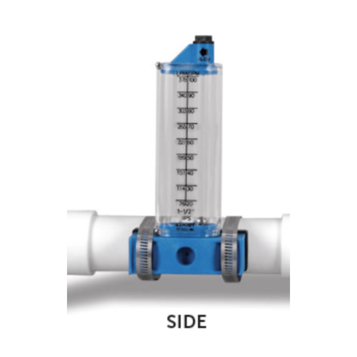 1.5" PVC 25-60GPM Side Mount Flowmeter