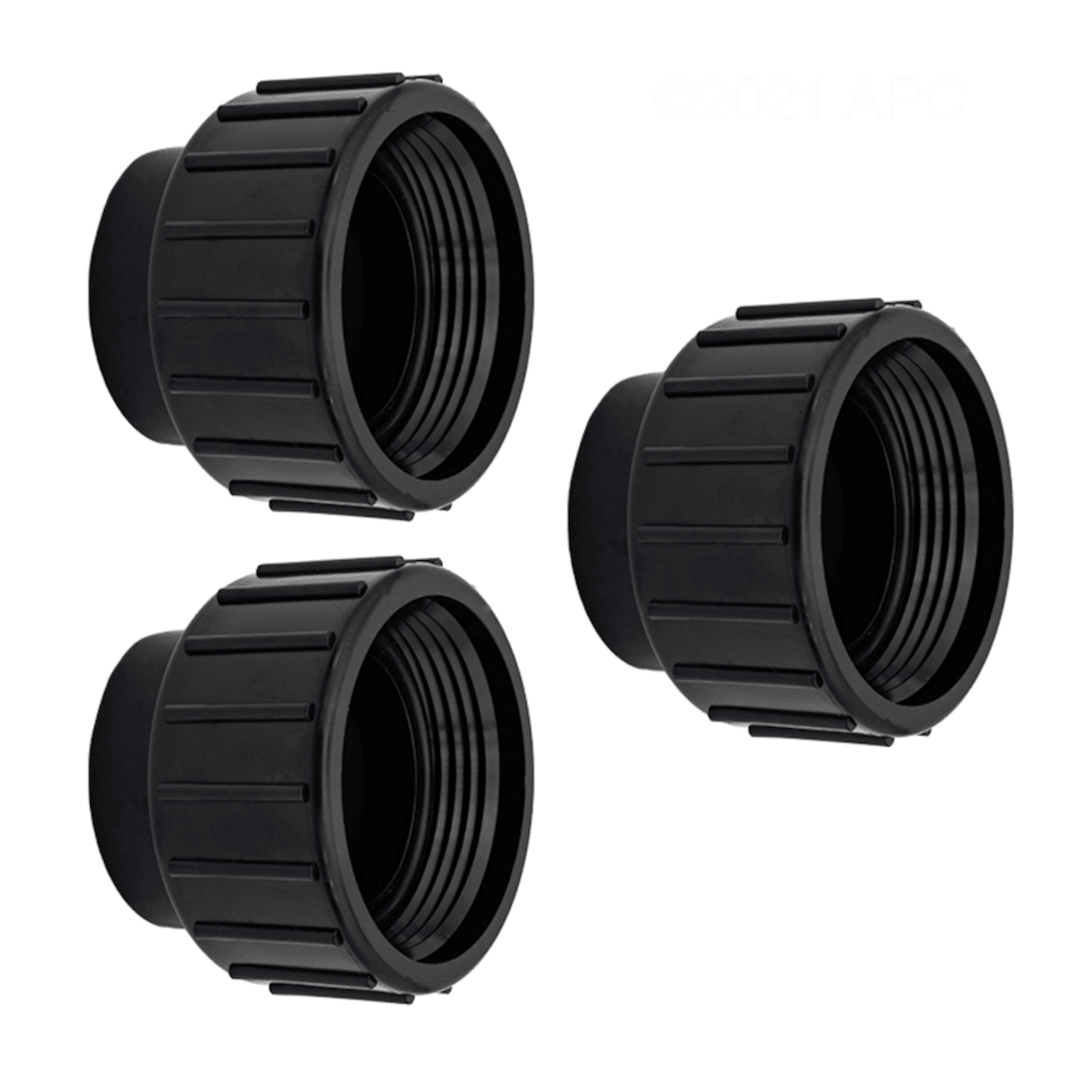 1.5" Black 3 Piece Union Kit