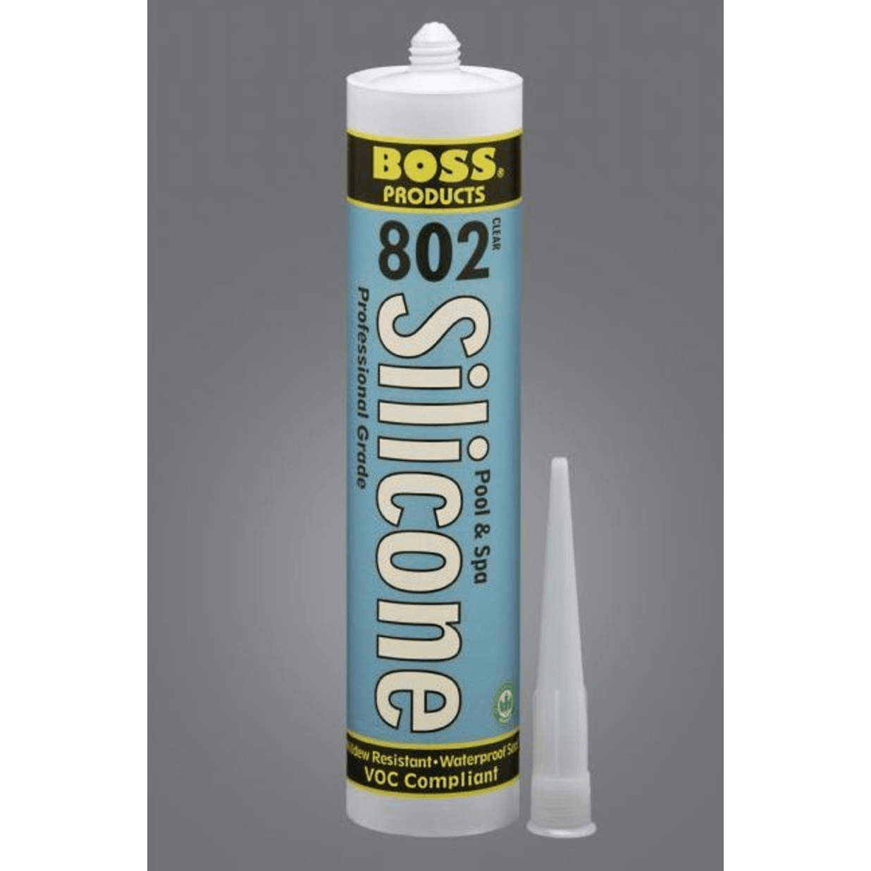 10.3 oz Clear 802 Acetoxy Cure Silicone General Purpose Adhesive