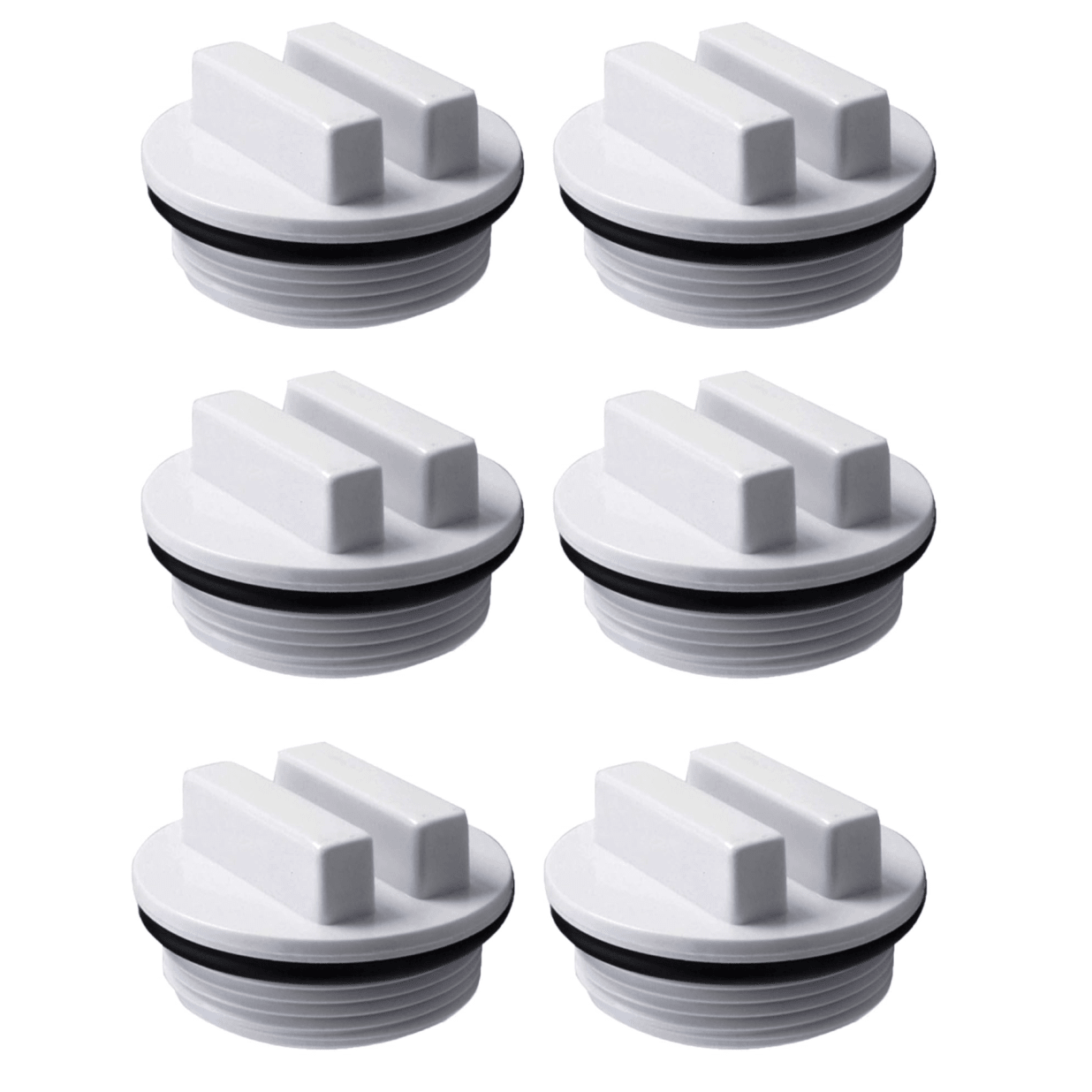 1.5" Threaded Pool and Spa Return Jet Winterizing Plug, Filter Drain Plug SP1022C with O-Ring for Winterizing Pools During Winter Season 6-Pack