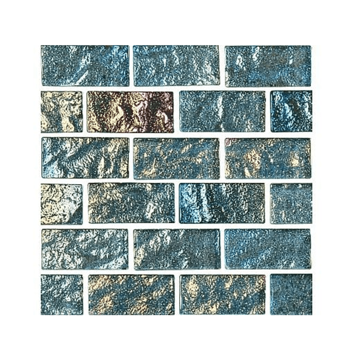 Lightwaves Glass Tile, Sea Green 1"x 2", LWV-SEA GREEN1x2