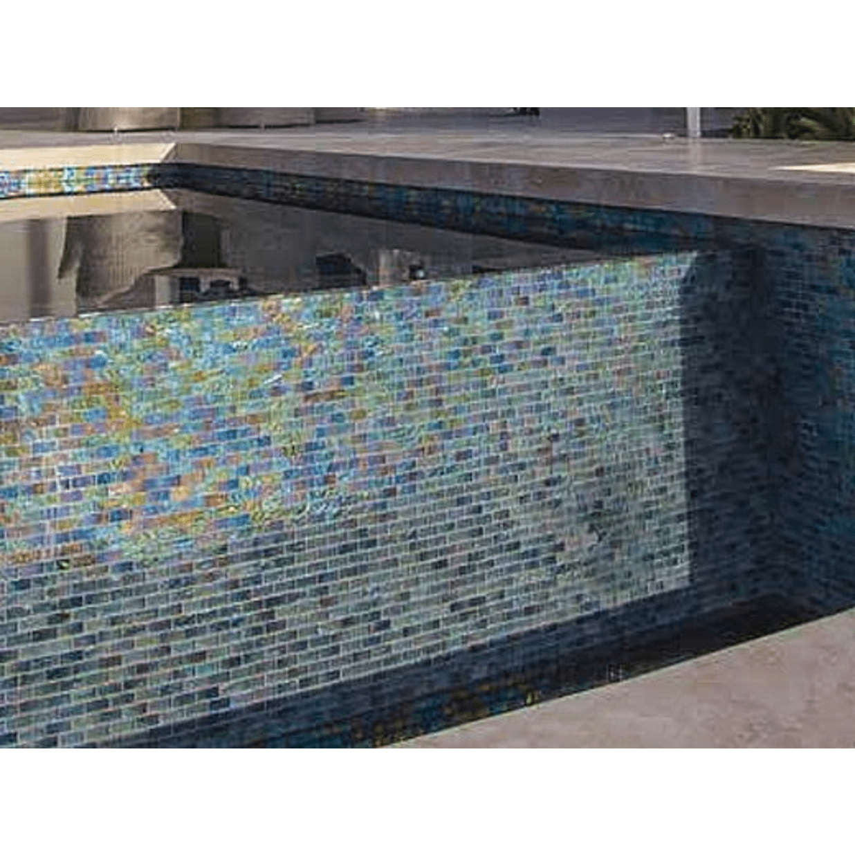 Lightwaves Glass Tile, Sea Green 1"x 2", LWV-SEA GREEN1x2