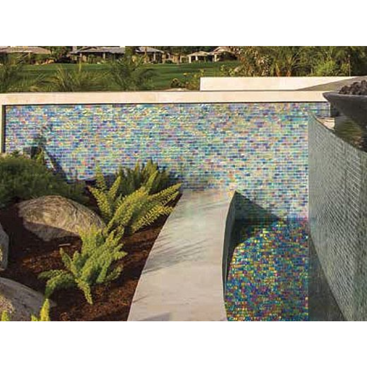 Lightwaves Glass Tile, Sea Green 1"x 2", LWV-SEA GREEN1x2