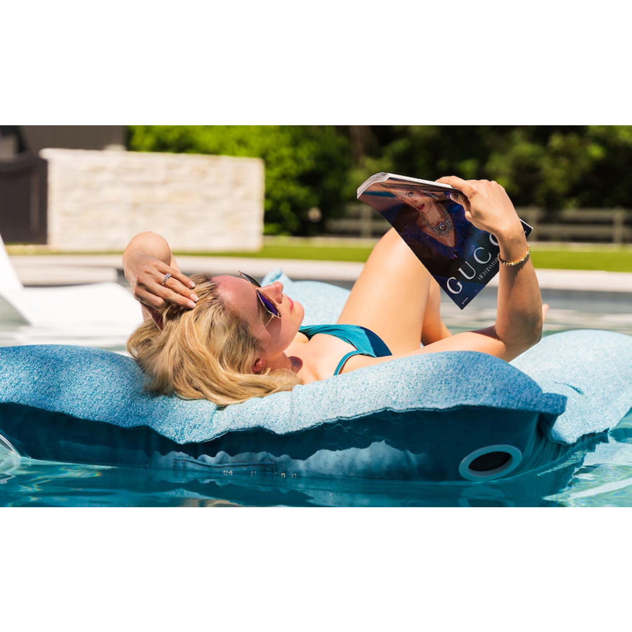 Laze Pillow Floating Lounger, Aquatic Freckles