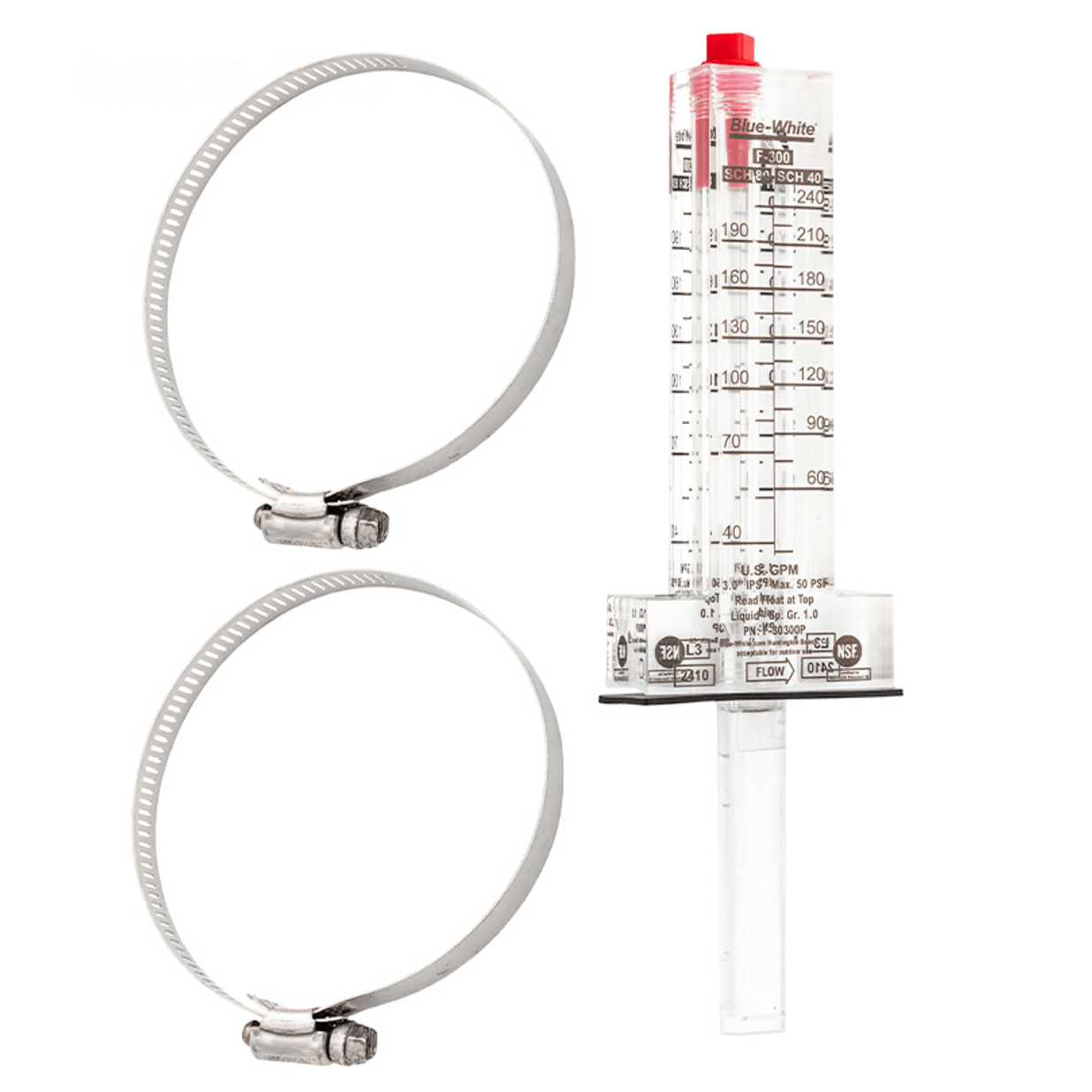 F-300 Series 3" PVC Flow Meter, 45-240 GPM