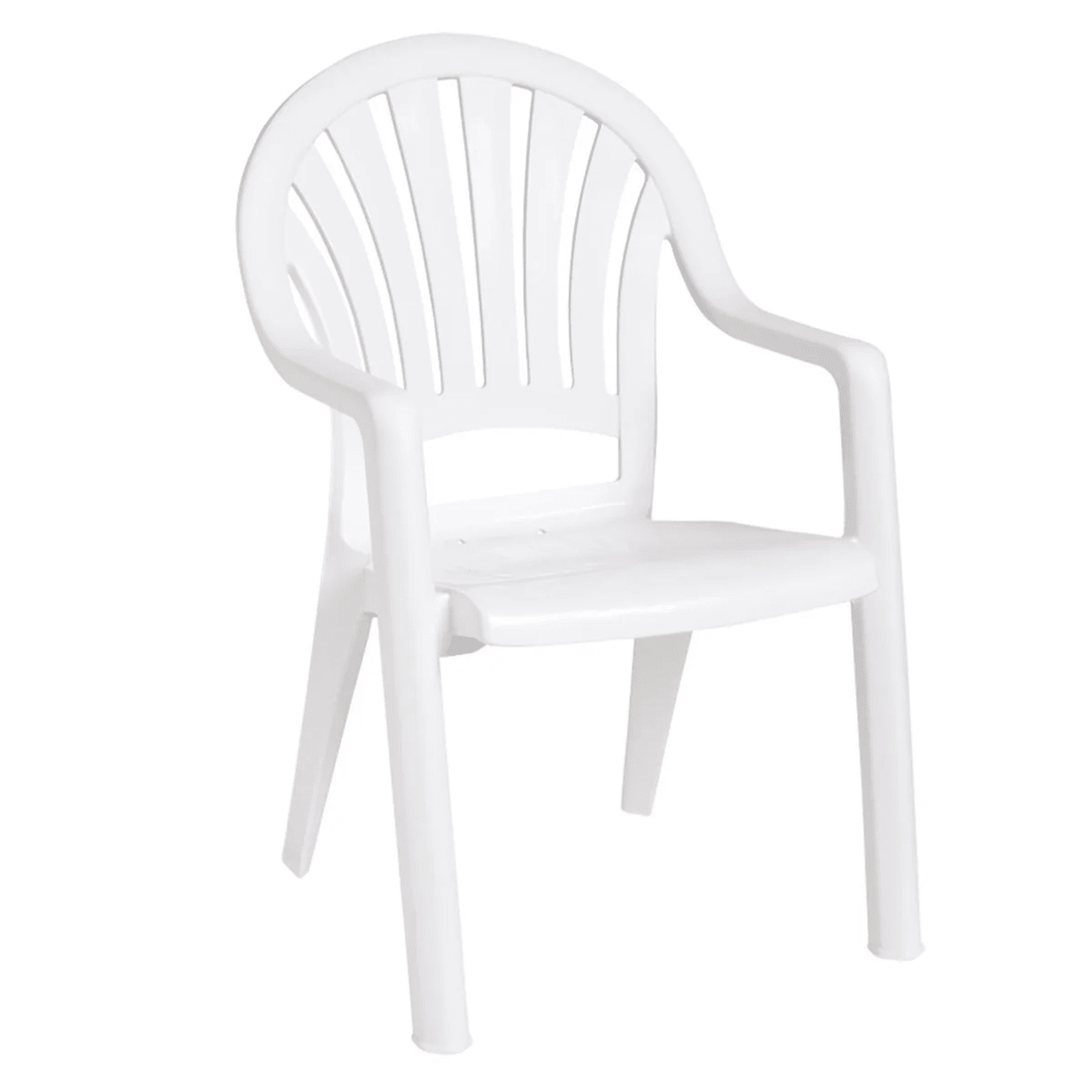 Pacific Fanback Armchair, White