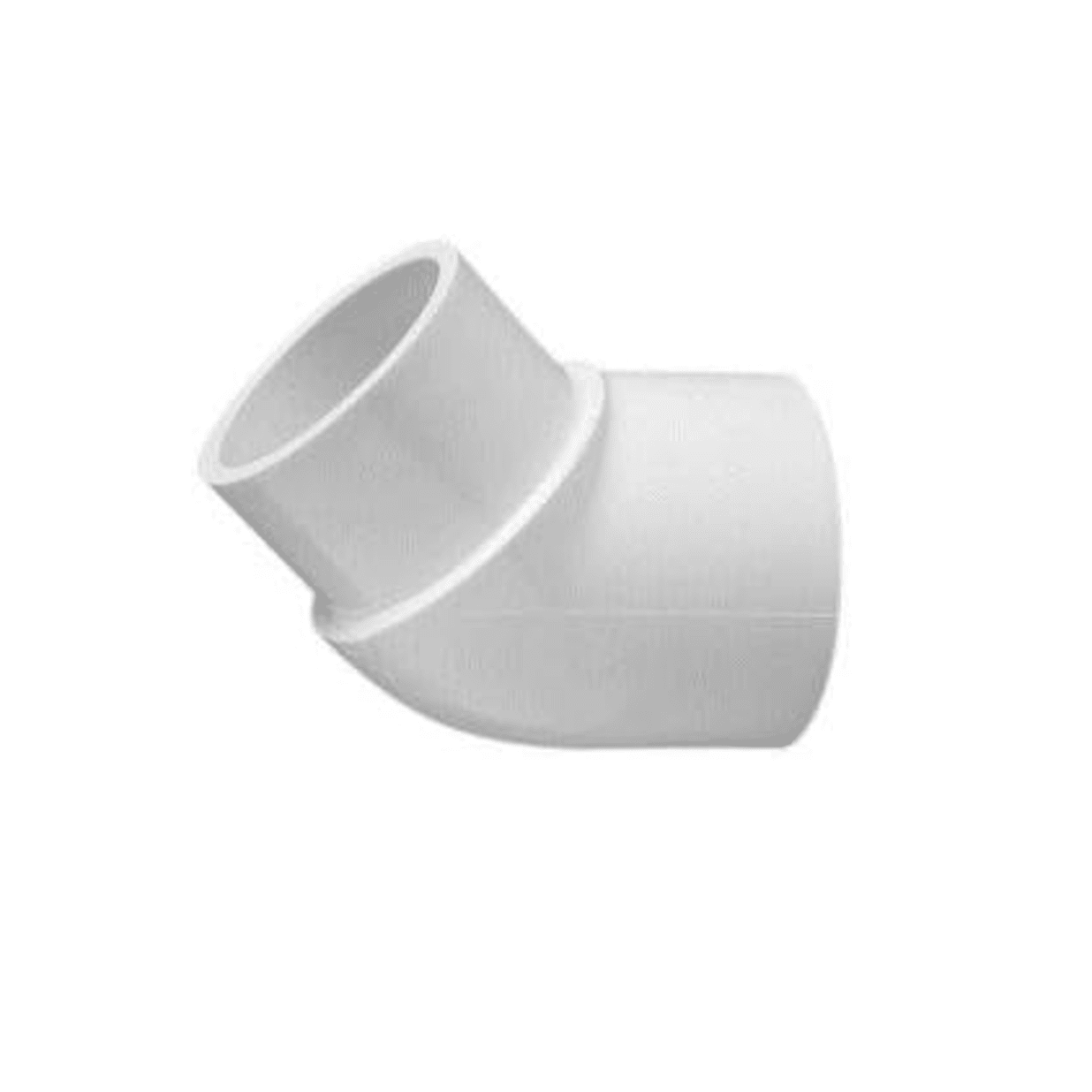 2" White SP x Slip SCH40 PVC 45 Degree Street Elbow