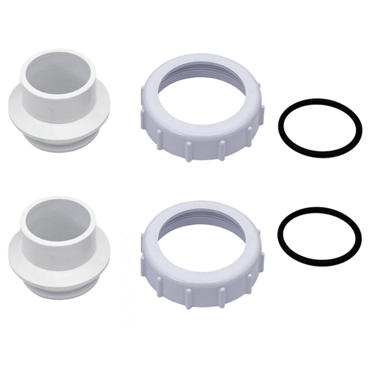 Genuine OEM Bulkhead Union Kit, 1-1/2" and 2" - White