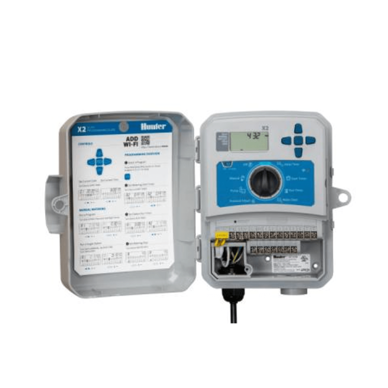 X2-1400, 14-Station Controller Internal Transformer and Plug with Plastic Cabinet 120V