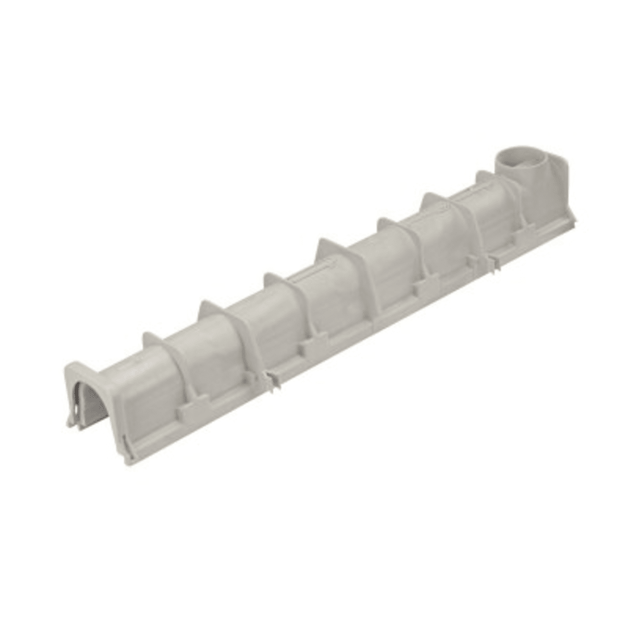 Dura Slope 6" X 4' X 6.4" Light Gray Channel Drain, 4.7" To 5.00 Invert Depth
