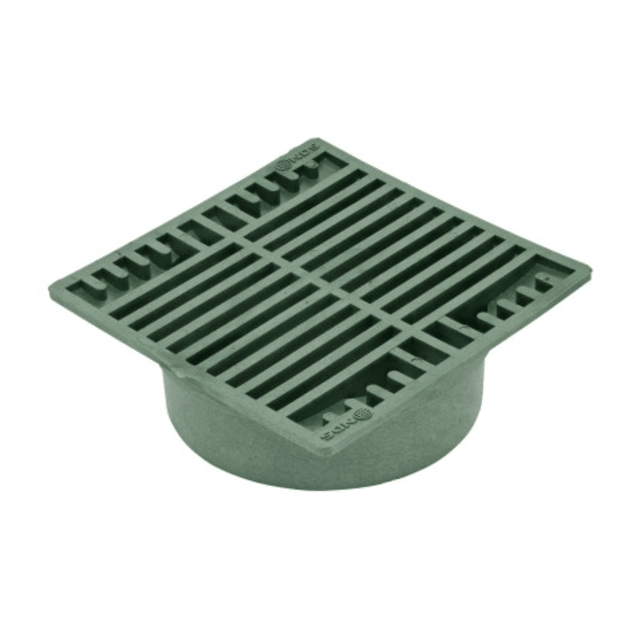 7" Green Plastic Square Grate, Connects To 6" Spee-D Basin, Pipes, And Fittings