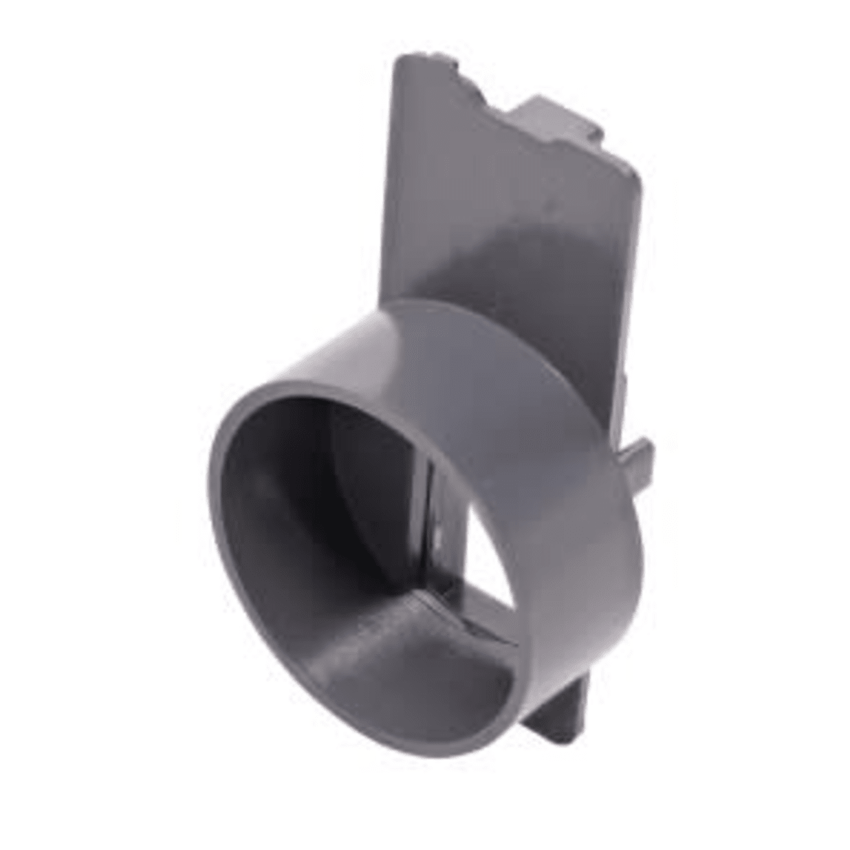 Gray Plastic Micro Channel Drain End Outlet, Connects To 1.25" X 1.5" Pipes