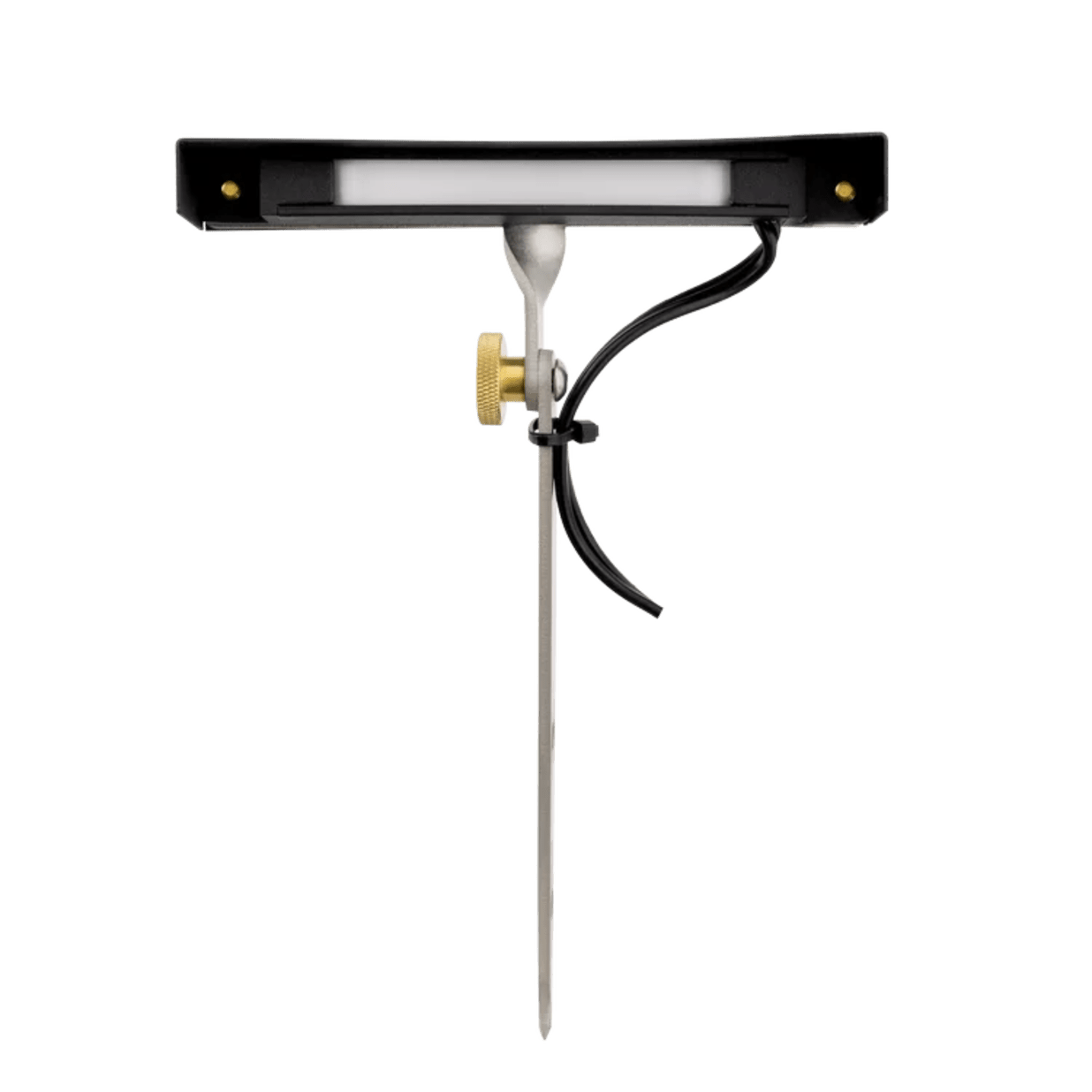 Wall Washer With Adj-T Ground Spike, Brass + Black Cerakote Light Bar Shield And Integrated 2700K Light Bar