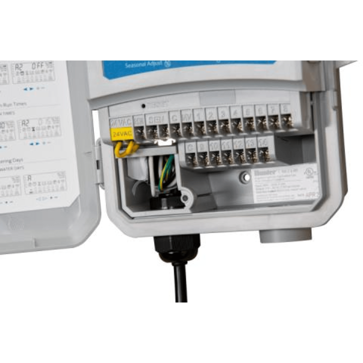 X2-600, 6-Station Controller Internal Transformer and Plug with Plastic Cabinet 120V