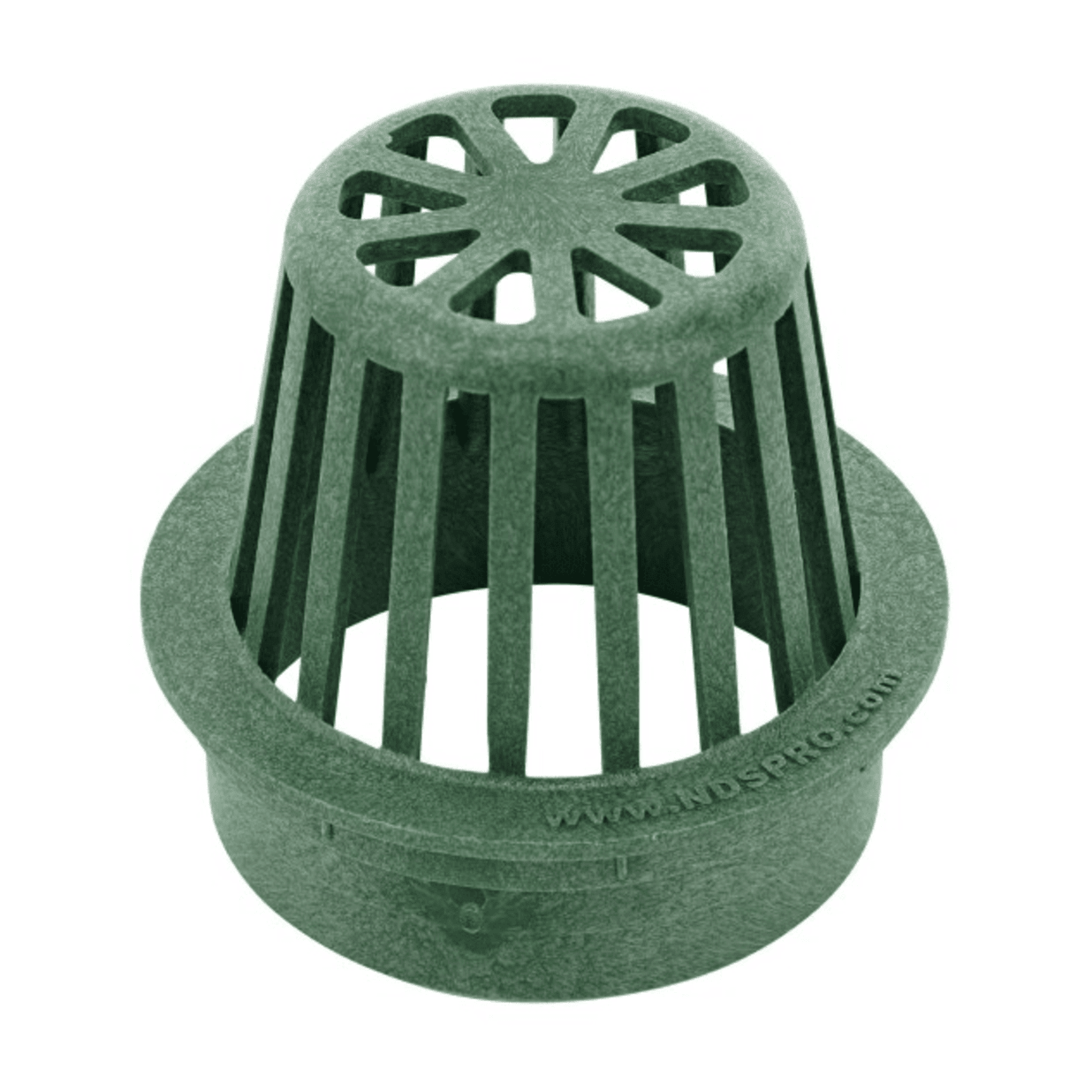 4" Green Plastic Atrium Grate, Connects to 4" Drain Pipes and Fittings