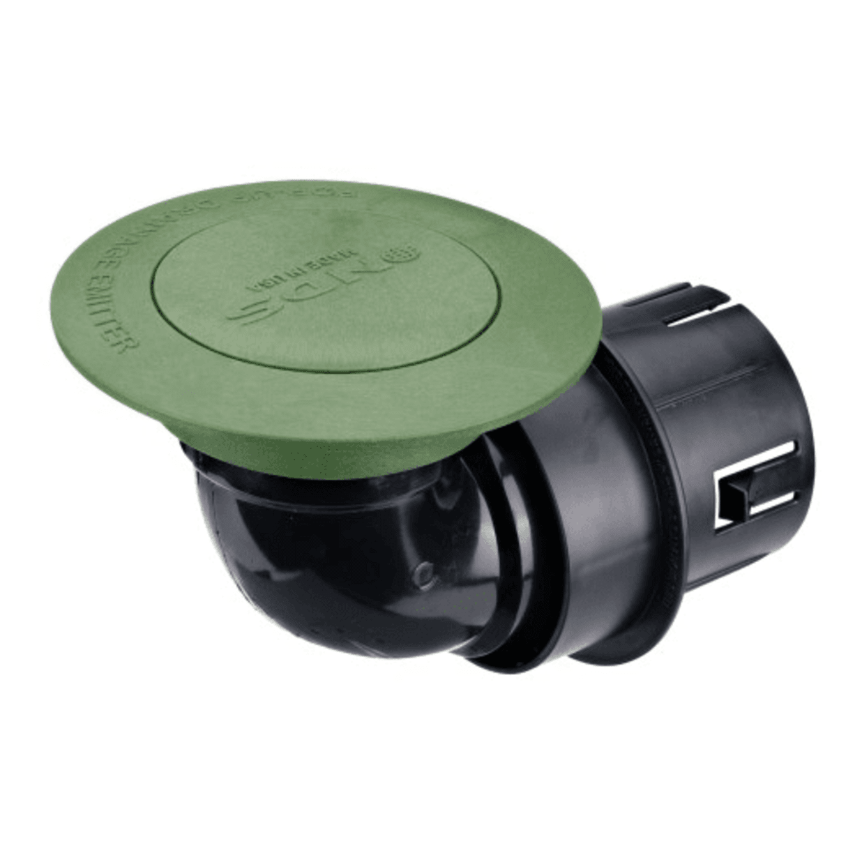 430, Green Plastic Spring Loaded Pop-Up Drainage Emitter w/ Elbow for 3" & 4" Pipes