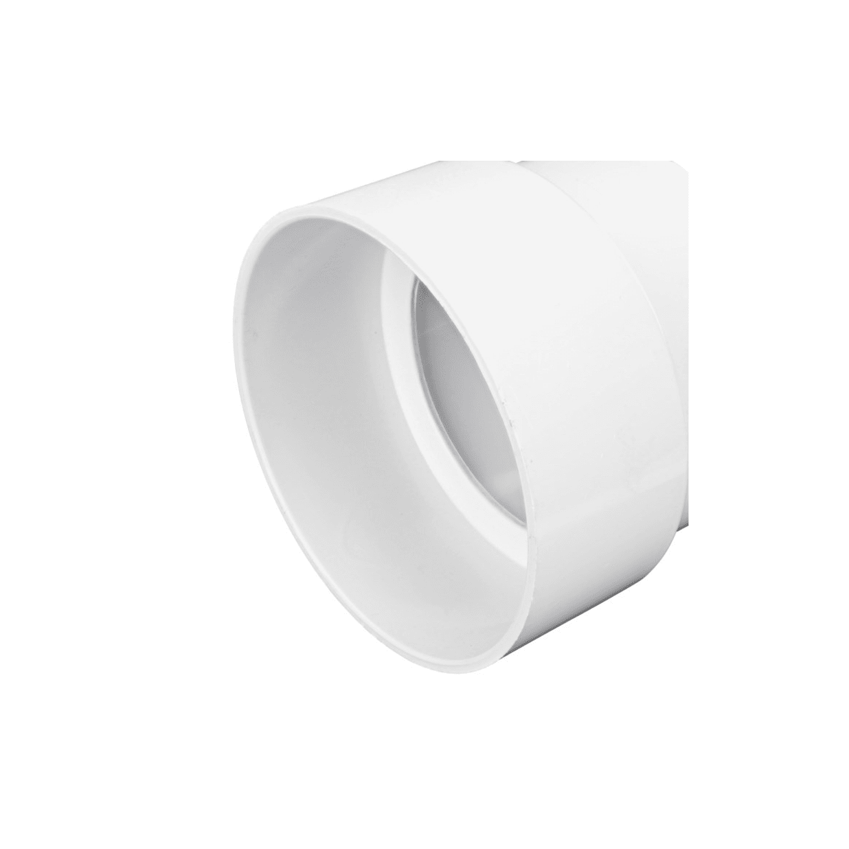 3P12, 3" x 4" White DWV/SCH40 Hub x S&D Hub PVC Increaser/Reducer Adapter