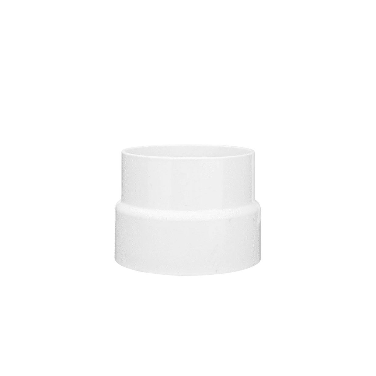 4" White DWV/SCH40 Hub x S&D Hub PVC Adapter