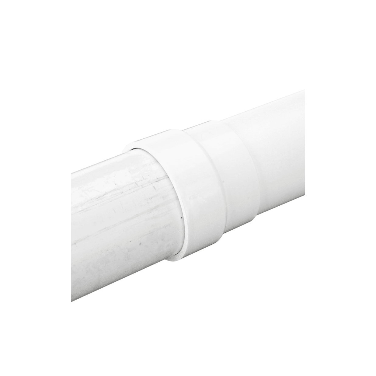 4" White DWV/SCH40 Hub x S&D Hub PVC Adapter