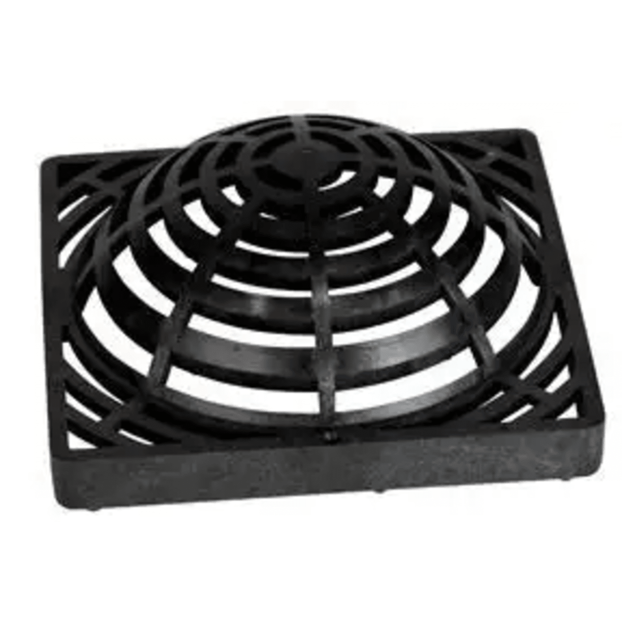981, 9" x 9" Square Atrium Grate, Black Plastic